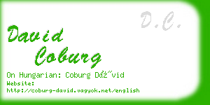 david coburg business card